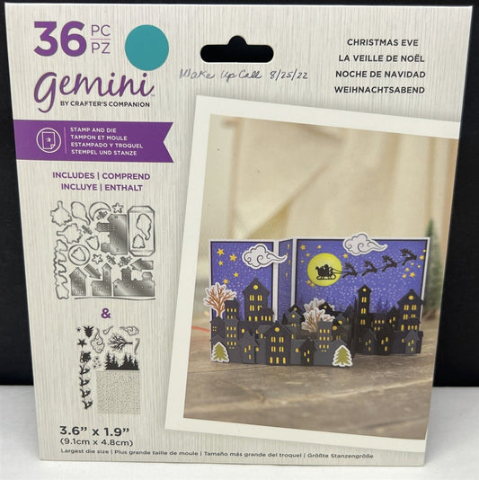 Gemini CHRISTMAS EVE Scene Builder 3D Holiday Sleigh Rubber Stamps Dies Set