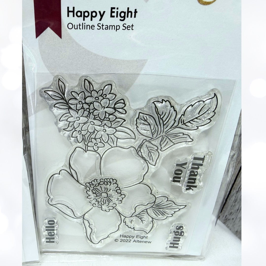 Altenew GIFT FLOWERS Floral Christmas Mini Rubber Stamps