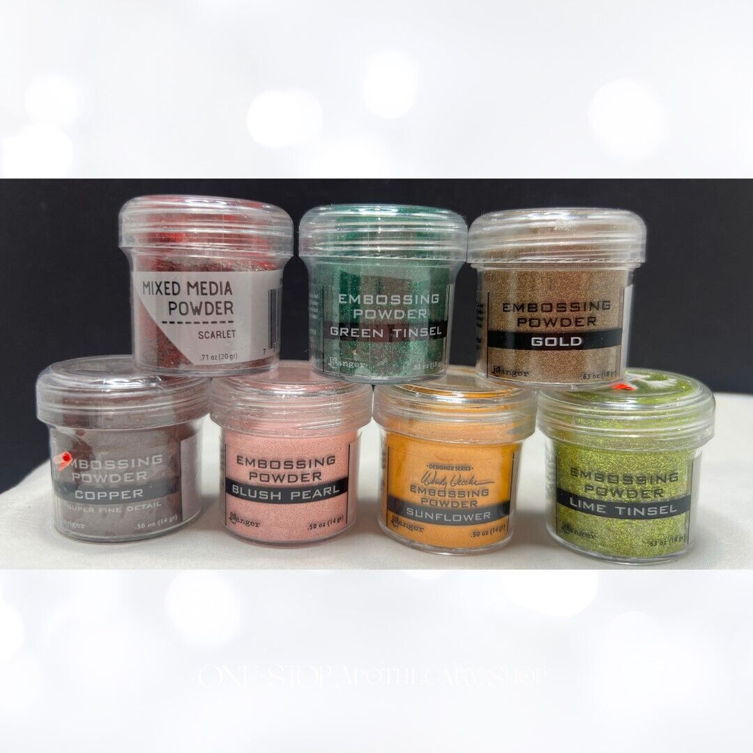 Ranger EMBOSSING POWDERS Tinsel 0.5oz Lot of 7