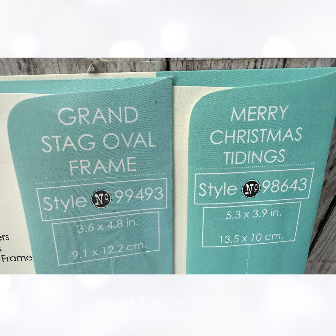 Memory Box GRAND STAG OVAL Frame Merry Christmas Dies