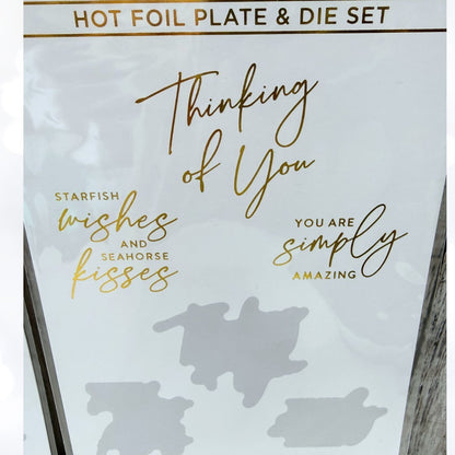 Spellbinders SEAHORSE FLORAL Kisses Ocean Sea Glimmer Hot Foil Plates