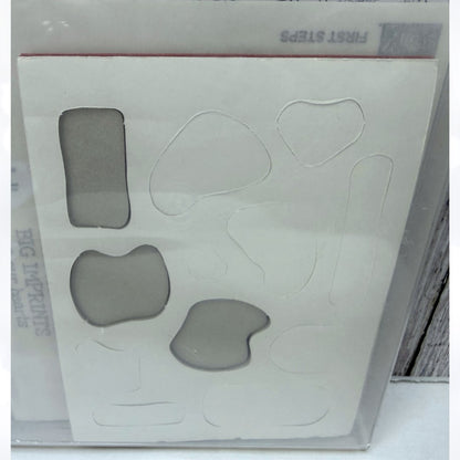 Stampin Up FIRST STEPS Baby Shower Boy Girl Handprints Rubber Stamps