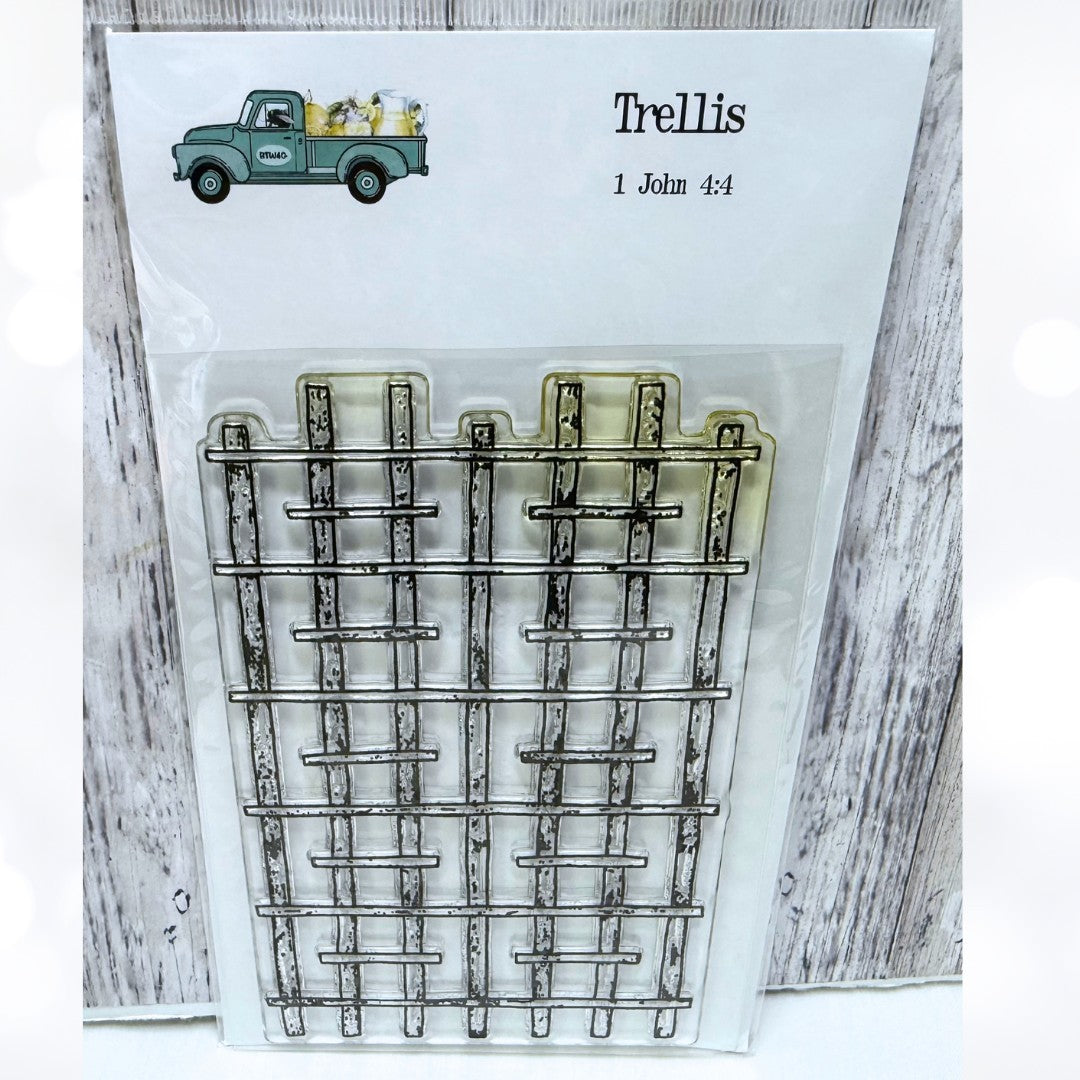 By the Well 4 God TRELLIS Garden Religious Bible Journaling Rubber Stamp