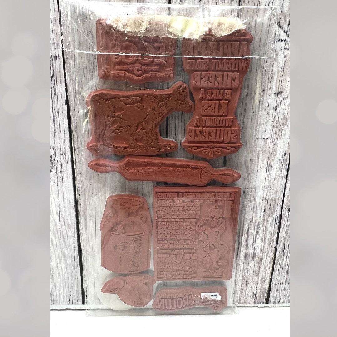 Graphic 45 HOME SWEET HOME Farmhouse Farm Vintage Rubber Stamps Set #2