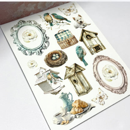 Mintay WINGED MELODIES 12x12 Paper Cardstock Die Cuts Elements Kit