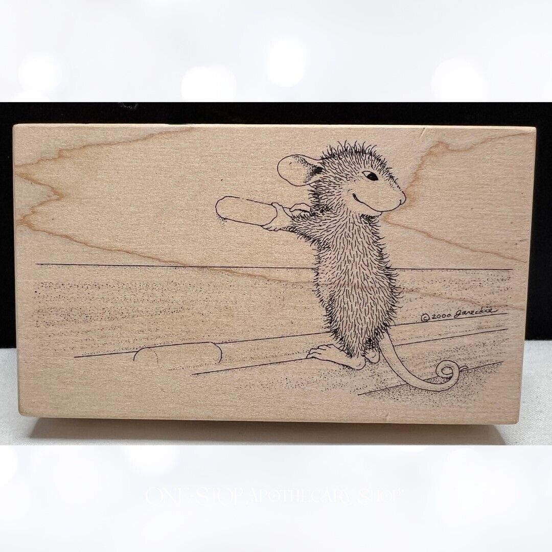 House Mouse CHALKY FINGERS School Teacher Mice Rubber Stamp