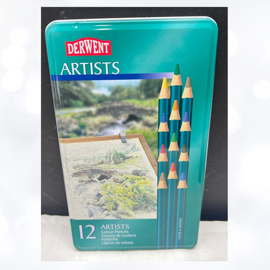 Derwent Artists COLOUR PENCILS Color Colored Art England Set of 12