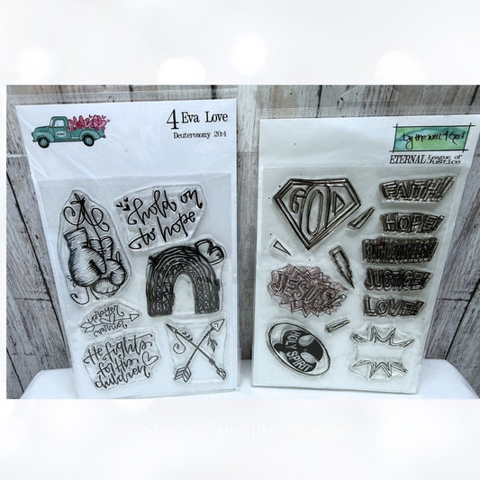 By the Well 4 God  LEAGUE OF JUSTICE Fighter Bible Journaling Rubber Stamps