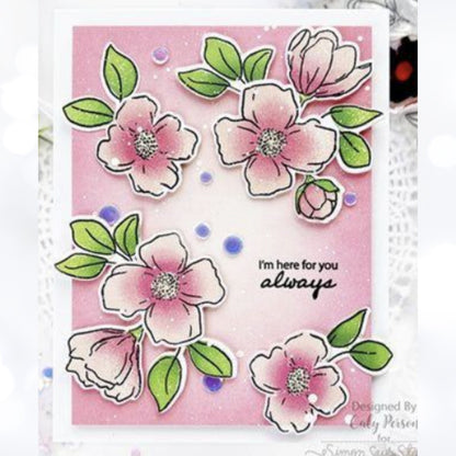 Simon Says Stamp BLOOMING MEADOW Flowers Rubber Stamps Dies