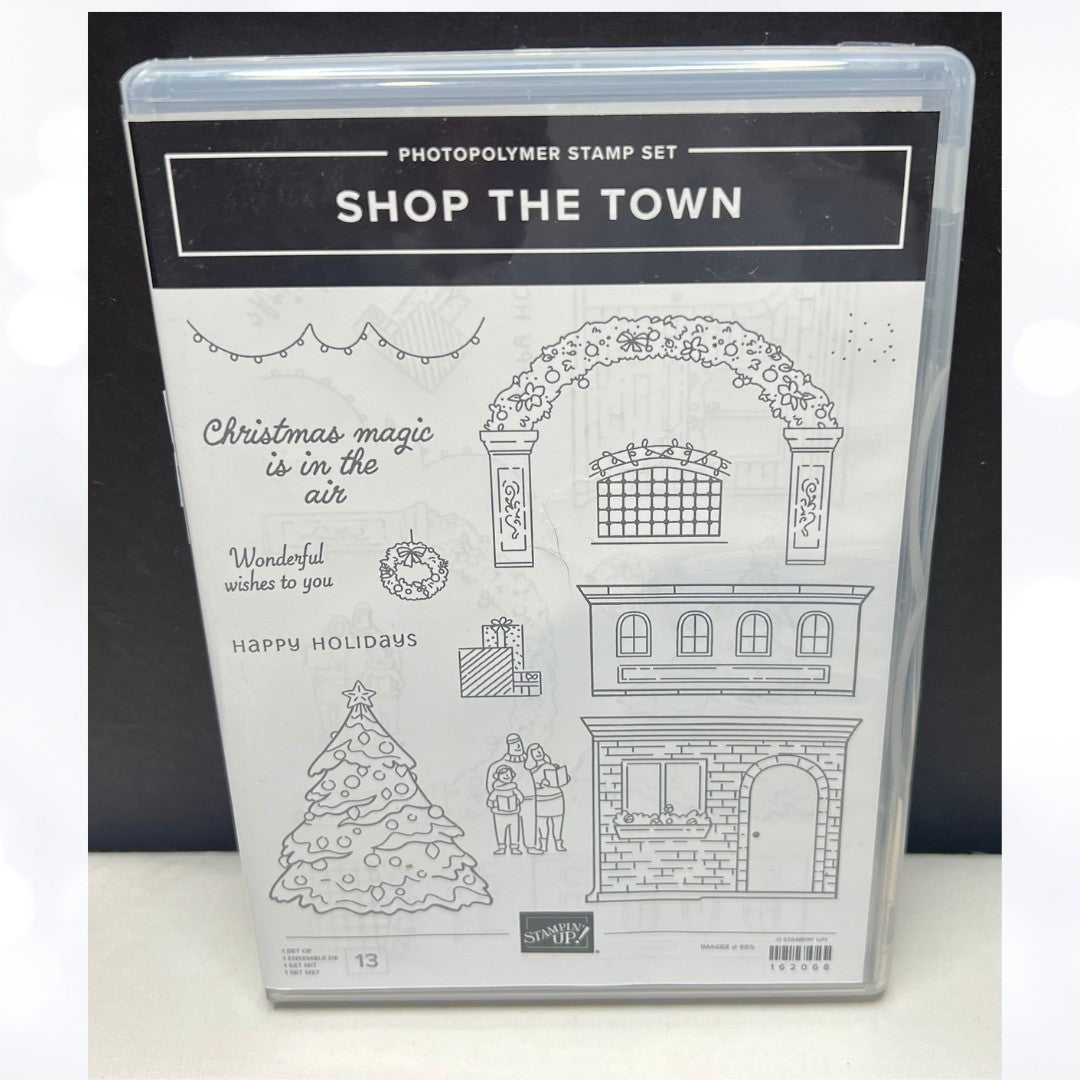 Stampin Up SHOP THE TOWN Christmas Holiday Rubber Stamps