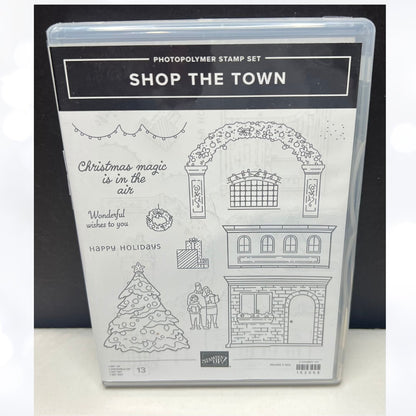 Stampin Up SHOP THE TOWN Christmas Holiday Rubber Stamps