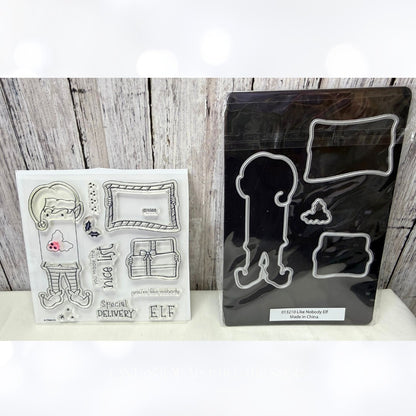 Close To My Heart LIKE NOBODY ELF Christmas Elves Rubber Stamps Dies