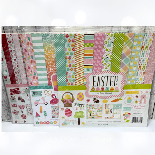 Echo Park EASTER Love Notes Summer Valentines 12x12 Scrapbook Kits Lot of 3