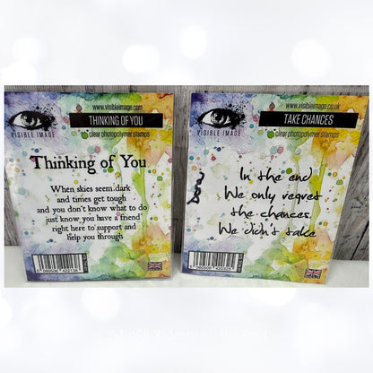 Visible Image LAUGH CHANCES Daughter Mixed Media Sentiments Quotes Rubber Stamps