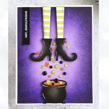My Favorite Things EVERYTHING BUT THE BROOM Witch Halloween Rubber Stamps Dies