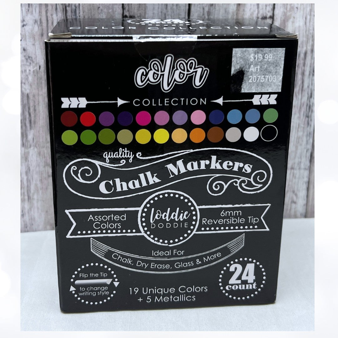 Loddie Doddie CHALK MARKERS Craft Art Set of 24