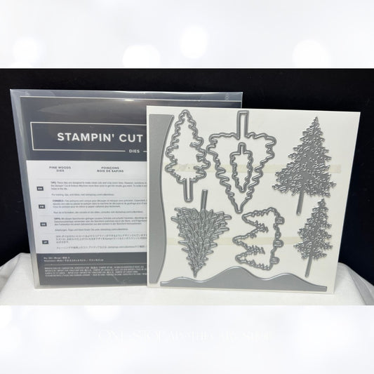 Stampin Up PINE WOODS Christmas Trees Evergreens Dies