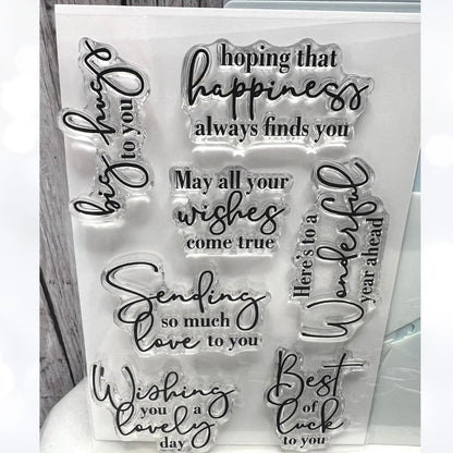 LDRS Designs TRAILING HUMMINGBIRD Wish For You Bird Rubber Stamps Dies Stencils