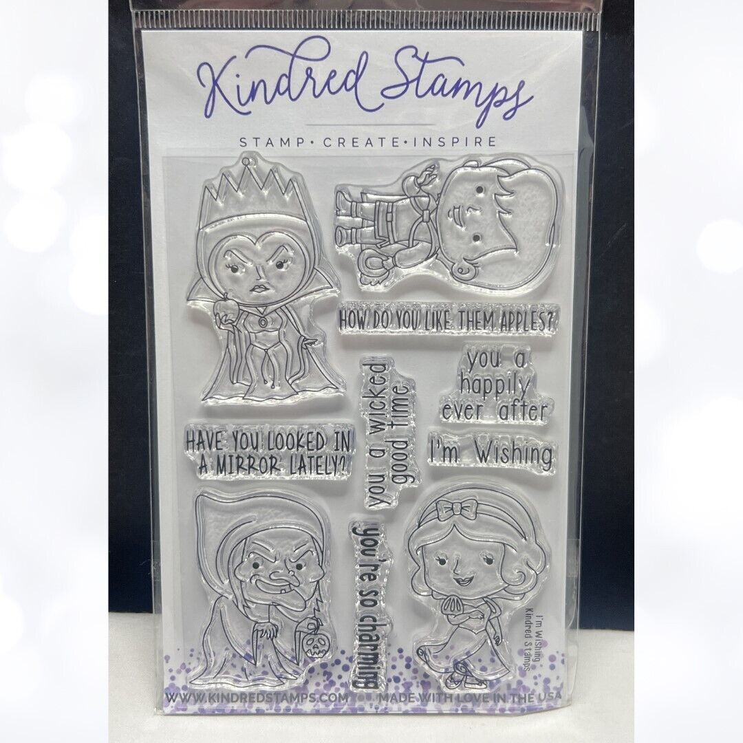 Kindred Stamps I'M WISHING Snow White Disney Princess Rubber Stamps