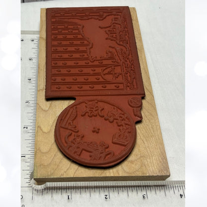 Limited Edition INTERACTIVE CAT Mice Mouse Spin Wheel Rubber Stamp
