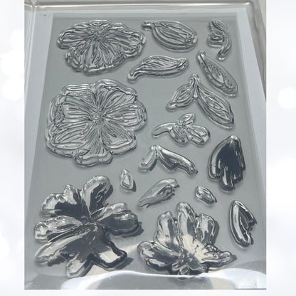 Stampin Up GARDEN GRANDEUR Flowers Floral Rubber Stamps