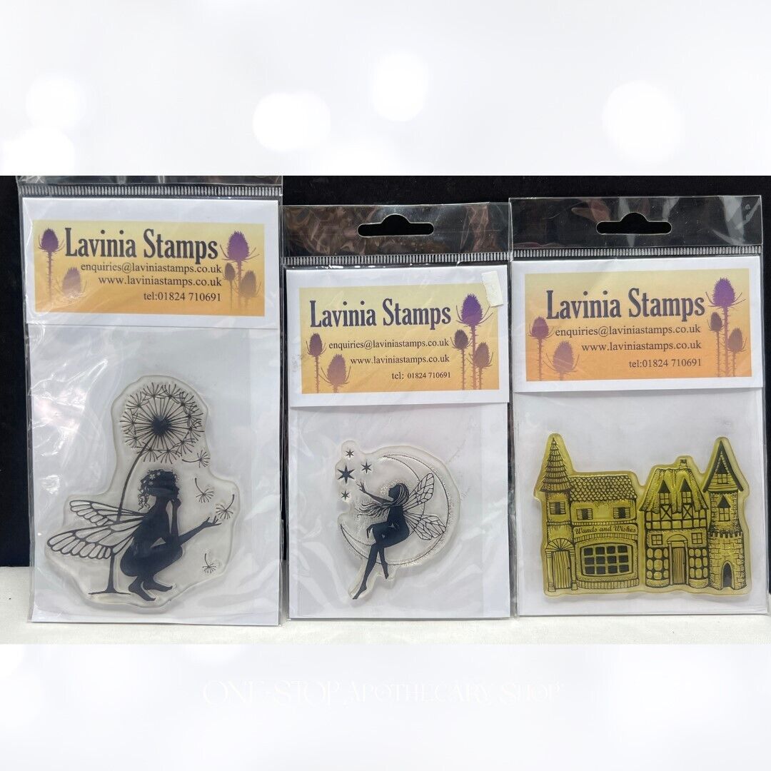 Lavinia FAIRY Fairies Town Village Dandelion Rubber Stamps Lot of 3