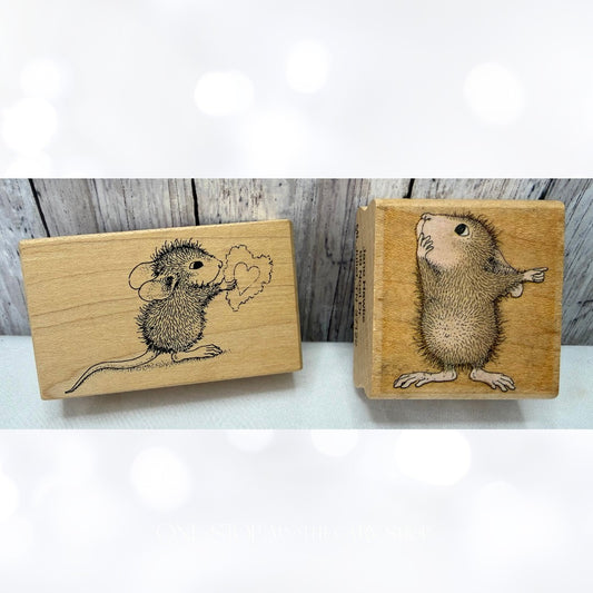 House Mouse MONICA HEART Mudpie Tells Rubber Stamps