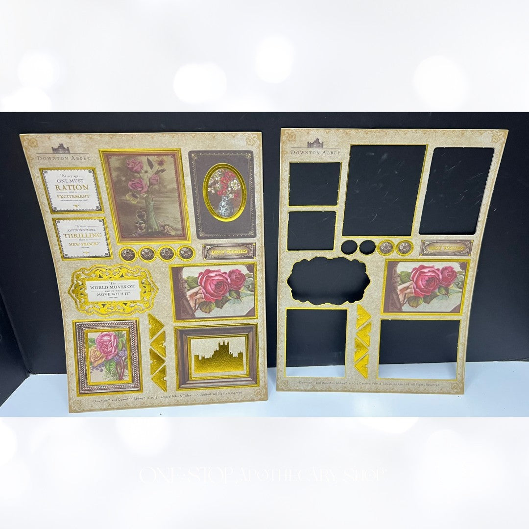 Crafters Companion DOWNTON ABBEY 12x12 Paper Die Cut Toppers Kit