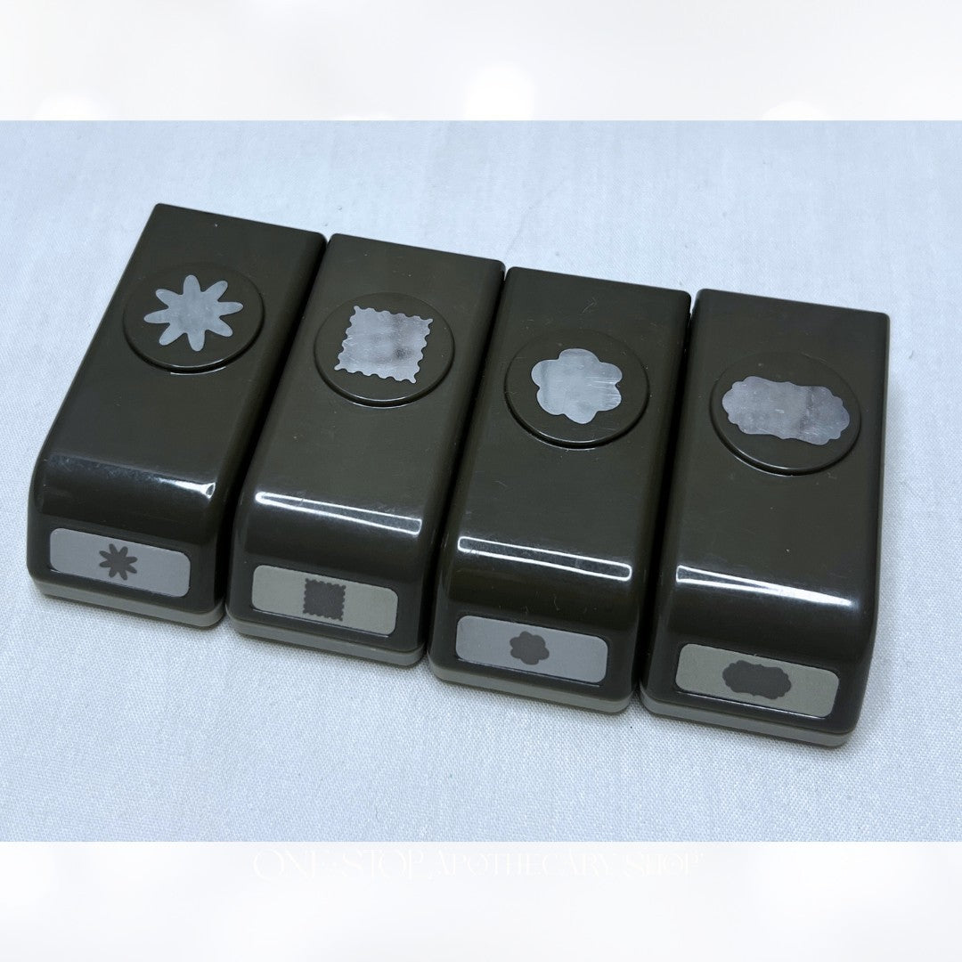 Stampin Up MINI PUNCHES Labels Blossoms Punch Pack Set of 4