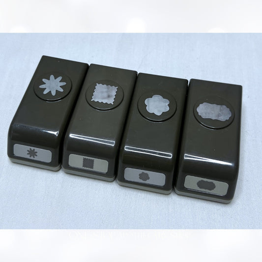 Stampin Up MINI PUNCHES Labels Blossoms Punch Pack Set of 4