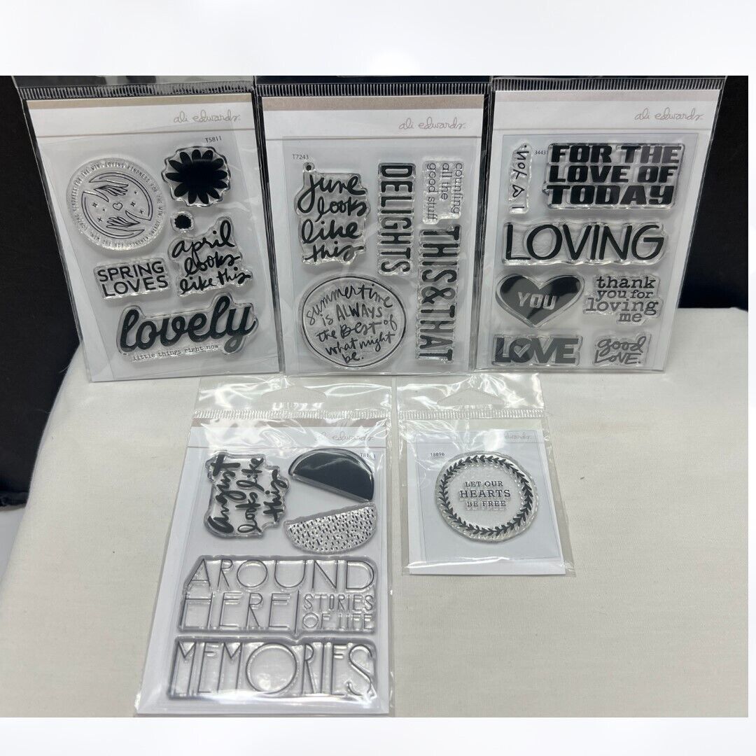 Ali Edwards SUMMER SPRING Love Seasons Planner Journal Rubber Stamps Lot