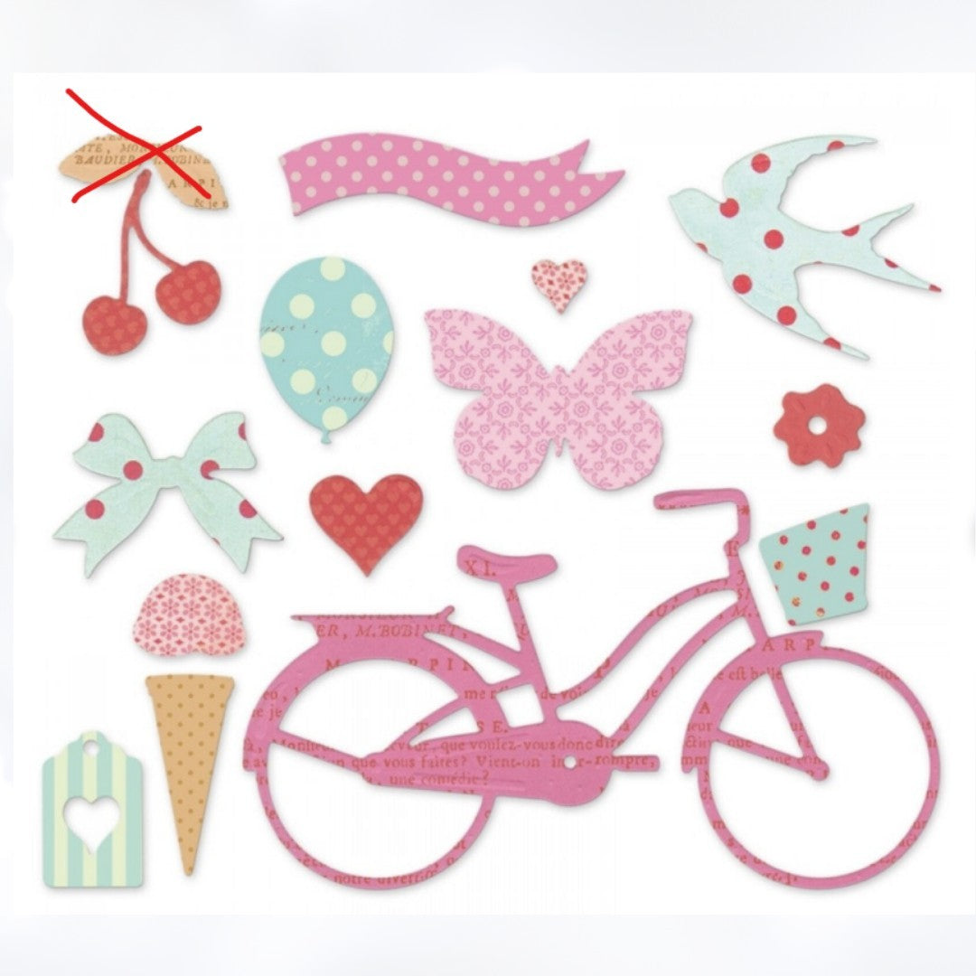 Sizzix ORIGAMI RABBIT Whimsy & Delight Bicycle Easter Thinlits Dies AS IS**