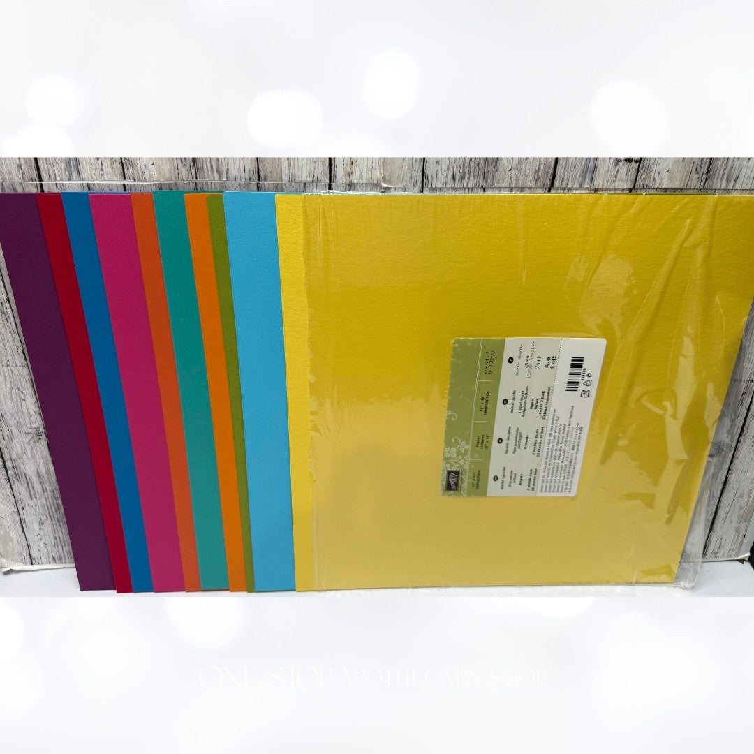 Stampin Up 12X12 CARDSTOCK Paper Brights Regals Lot