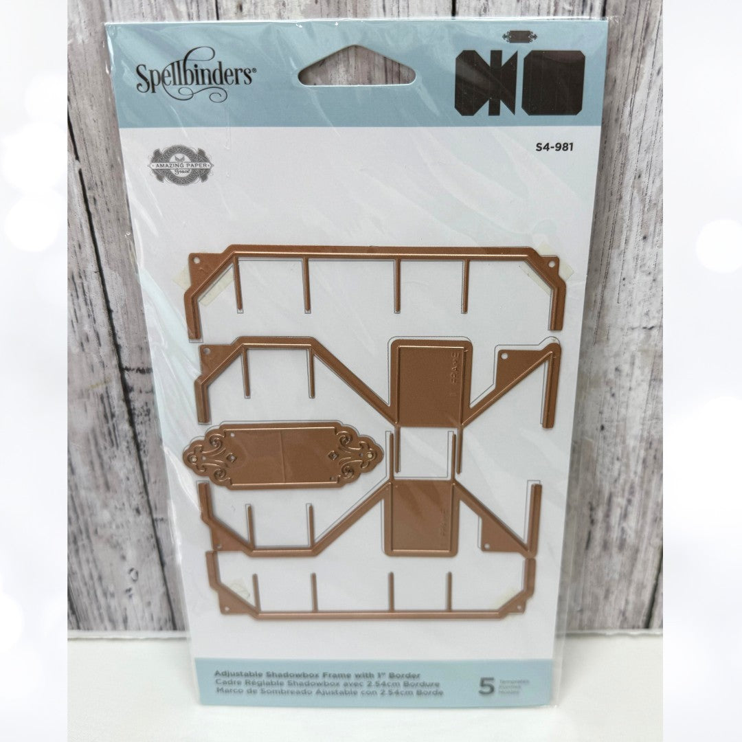 Spellbinders SHADOWBOX FRAME 1 Inch Border Adjustable Dies Rare