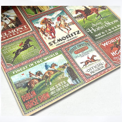 Graphic 45 OFF TO THE RACES Horses 8x8 Cardstock Paper Pack 24 Sheets