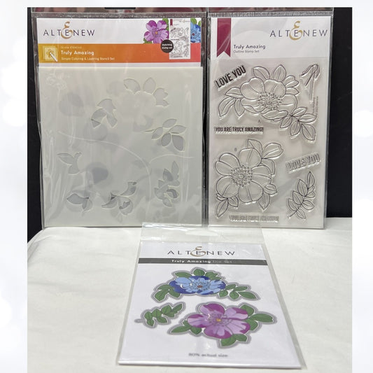 Altenew TRULY AMAZING Flowers Rubber Stamps Dies Stencils