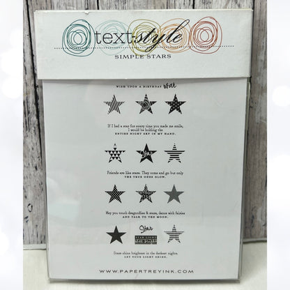 Papertrey Ink SIMPLE STARS Birthday Friends Rubber Stamps