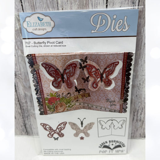 Elizabeth Craft Designs BUTTERFLY PIVOT CARD Butterflies Dies AS IS**