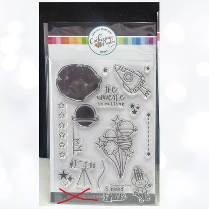 Catherine Pooler SET SAIL Space Rocket Boat Rubber Stamps AS IS**
