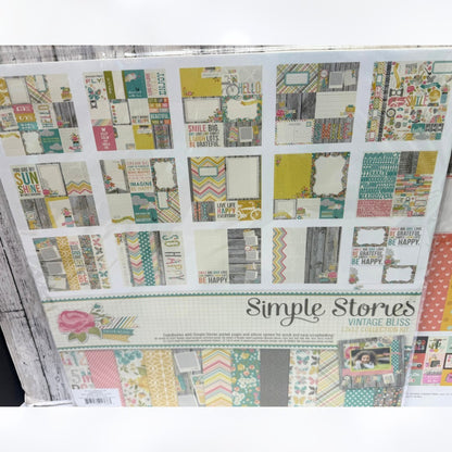 Simple Stories VINTAGE BLISS Kate & Ash 12x12 Scrapbook Paper Stickers Kits