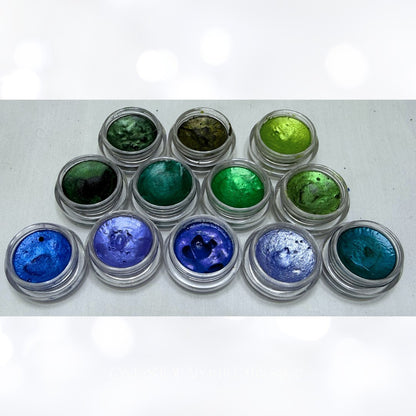 Luminarte TWINKLING H2Os Shimmering Watercolors Blues Greens Lot of 12