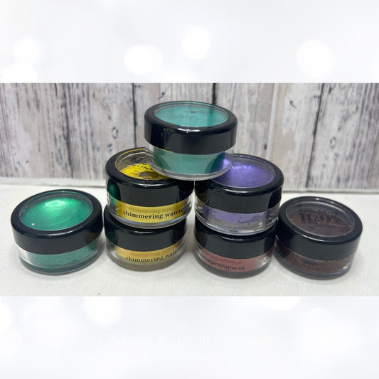 Luminarte TWINKLING H2Os Shimmering Watercolor 10gm Jars Lot of 7