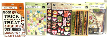 K & Company HOLIDAYS Halloween Easter Vday Stickers Rub Ons Lot of 15