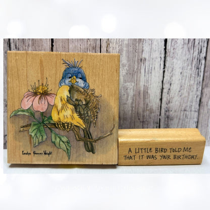 Stamps Happen BLUBIRD Carolyn Shores Wright Bird Rubber Stamps
