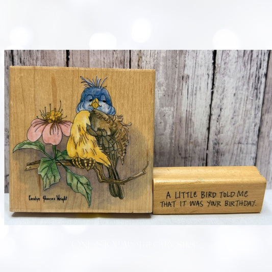 Stamps Happen BLUBIRD Carolyn Shores Wright Bird Rubber Stamps