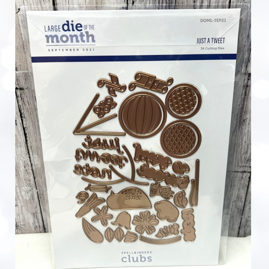 Spellbinders JUST A TWEET Birds Large Dies of the Month September 2021