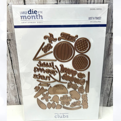 Spellbinders JUST A TWEET Birds Large Dies of the Month September 2021