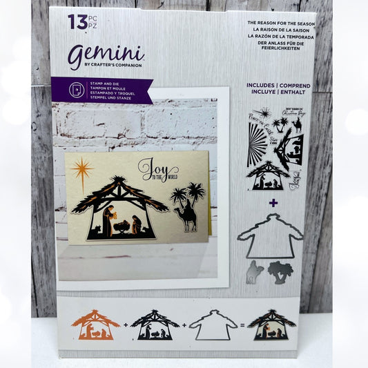Gemini THE REASON FOR THE SEASON Nativity Christmas Religious Rubber Stamps Dies