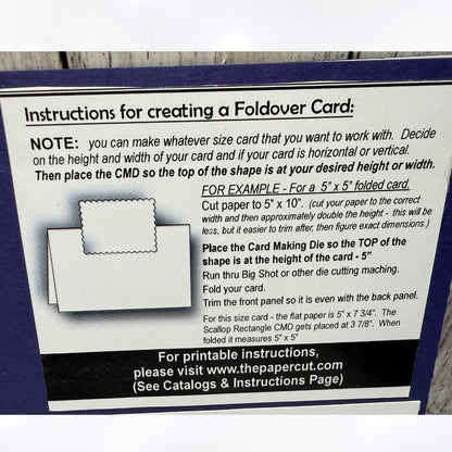 SCALLOP CIRCLE Rectangle Fancy Label Interacrive Foldover Card Dies Set of 3
