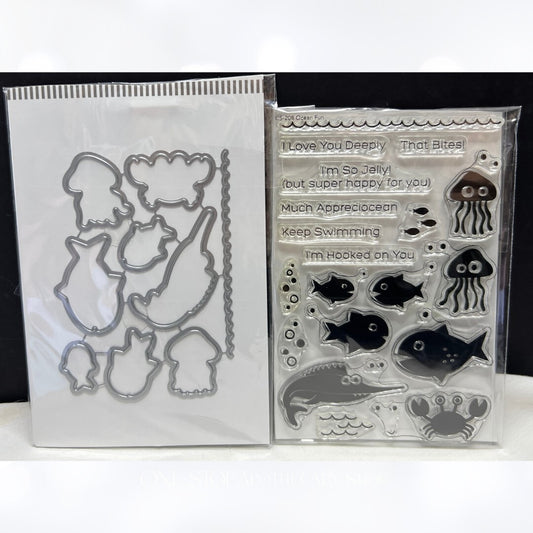 My Favorite Things OCEAN FUN Fish Sea Rubber Stamps Dies